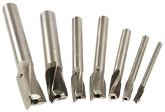 Value Collection - 7 Piece, 3 Flutes, Straight Shank, Interchangeable Pilot Counterbore Set - USA Tool & Supply