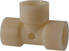 Green Leaf - 1 x 1/4" Nylon Plastic Pipe Tee - FIPT x FIPT x FIPT x FIPT End Connections - USA Tool & Supply