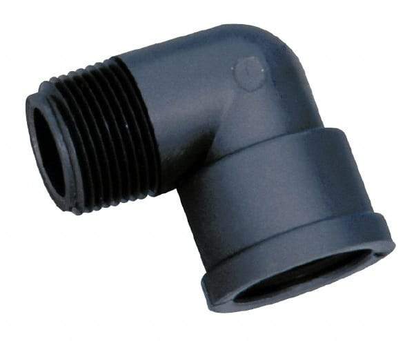 Green Leaf - 1" Polypropylene Plastic Pipe 90° Street Elbow - MIPT x FIPT End Connections - USA Tool & Supply