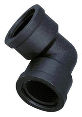 Green Leaf - 1-1/4" Polypropylene Plastic Pipe 90° Elbow - FIPT x FIPT End Connections - USA Tool & Supply