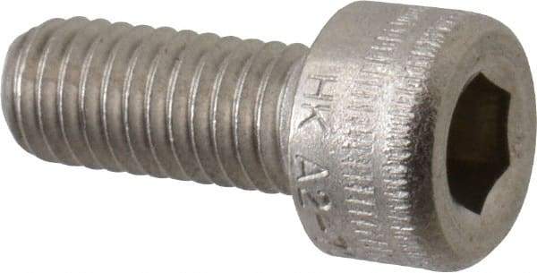 Holo-Krome - M5x0.80 Metric Coarse Hex Socket Drive, Socket Cap Screw - Grade Austenitic A4 Stainless Steel, Uncoated, Fully Threaded, 12mm Length Under Head - USA Tool & Supply