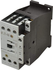 Eaton Cutler-Hammer - 3 Pole, 24 to 27 Coil VDC, 40 Amp, Nonreversible Open Enclosure IEC Contactor - 1 Phase hp: 2 at 115 V, 3 at 200 V, 5 at 230 V, 3 Phase hp: 10 at 230 V, 15 at 460 V, 20 at 575 V, 7.5 at 200 V, 25 Amp Inductive Load Rating Listed - USA Tool & Supply