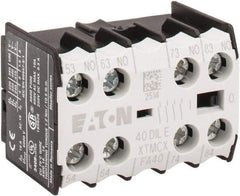 Eaton Cutler-Hammer - 6 to 9 Amp, Contactor Front Mount Auxiliary Contact - For Use with Miniature Contactor and XTRM Miniature Control Relay - USA Tool & Supply