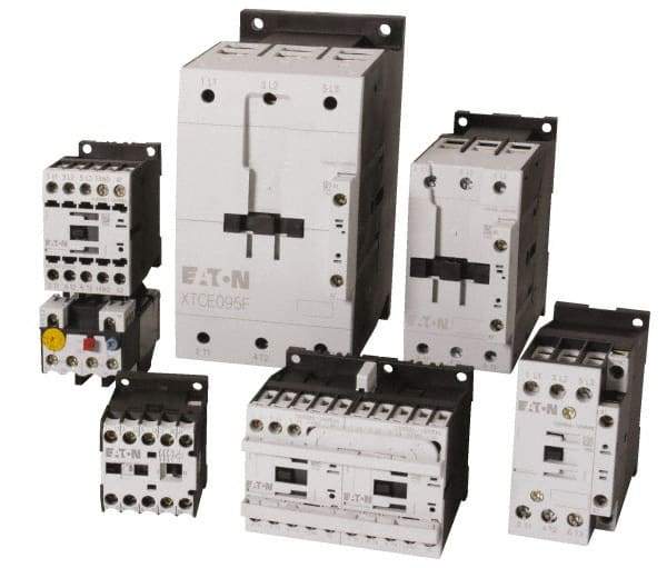 Eaton Cutler-Hammer - 3 Pole, 24 Coil VAC, 88 Amp, Nonreversible Open Enclosure IEC Contactor - 1 Phase hp: 10 at 200 V, 15 at 230 V, 5 at 115 V, 3 Phase hp: 20 at 200 V, 25 at 230 V, 50 at 460 V, 60 at 575 V, 65 Amp Inductive Load Rating Listed - USA Tool & Supply