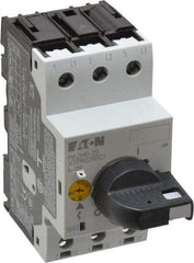 Eaton Cutler-Hammer - 25 Amp, IEC, Open Pushbutton Manual Motor Starter - 45mm Wide x 94mm Deep x 3.6667" High, 15 hp at 480 V, 20 hp at 600 V & 7-1/2 hp at 240 V, CE Approved, CSA Certified, DIN VDE, EN/IEC, UL 508 Type E Compliant & UL Listed - USA Tool & Supply