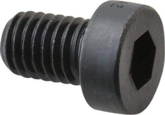 Holo-Krome - M8x1.25 Metric Coarse Hex Socket Drive, Low Socket Cap Screw - Grade 10.9 Alloy Steel, Black Oxide Finish, Fully Threaded, 12mm Length Under Head - USA Tool & Supply