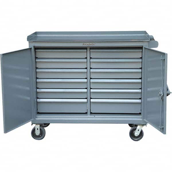 Strong Hold - Tool Storage Carts Type: Tool Cart Number of Drawers: 12 - USA Tool & Supply