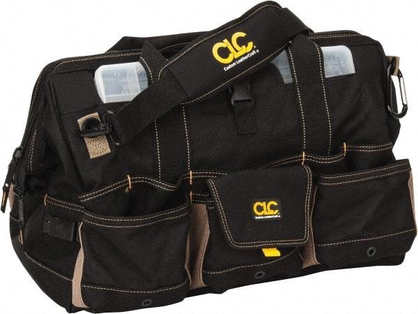 CLC - 37 Pocket Black Polyester Tool Bag - 18" Wide x 11" Deep x 11" High - USA Tool & Supply