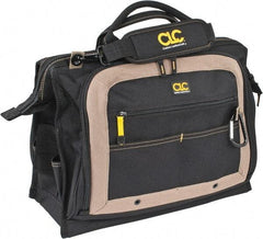 CLC - 58 Pocket Tan & Black Polyester Tool Bag - 18" Wide x 7" Deep x 14" High - USA Tool & Supply