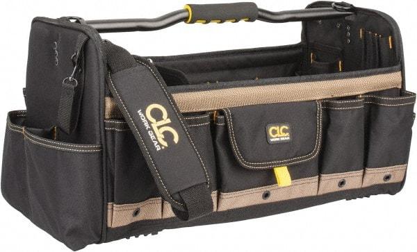 CLC - 37 Pocket Tan & Black Polyester Tool Tote - 20" Wide x 11" Deep x 11" High - USA Tool & Supply