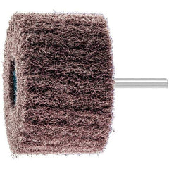 PFERD - 3" Diam x 2" Face Width, Aluminum Oxide Nonwoven Mounted Flap Wheel - 1/4" Shank Mount, 100 Grit, 7,500 Max RPM - USA Tool & Supply
