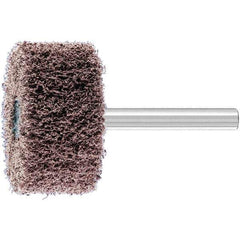 PFERD - 1-1/2" Diam x 3/4" Face Width, Aluminum Oxide Nonwoven Mounted Flap Wheel - 1/4" Shank Mount, 100 Grit, 15,000 Max RPM - USA Tool & Supply