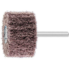PFERD - 2" Diam x 1-1/4" Face Width, Aluminum Oxide Nonwoven Mounted Flap Wheel - 1/4" Shank Mount, 100 Grit, 12,000 Max RPM - USA Tool & Supply