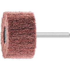 PFERD - 2" Diam x 1-1/4" Face Width, Aluminum Oxide Nonwoven Mounted Flap Wheel - 1/4" Shank Mount, 180 Grit, 12,000 Max RPM - USA Tool & Supply