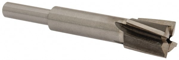 Value Collection - 17/32" Diam, 1/4" Shank, Diam, 4 Flutes, Straight Shank, Interchangeable Pilot Counterbore - USA Tool & Supply