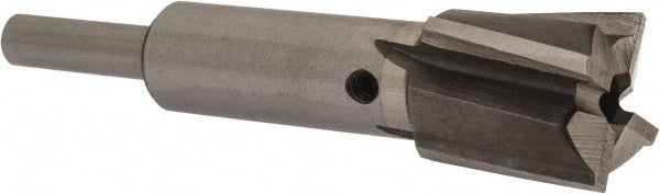 Value Collection - 3/4" Diam, 1/4" Shank, Diam, 4 Flutes, Straight Shank, Interchangeable Pilot Counterbore - USA Tool & Supply