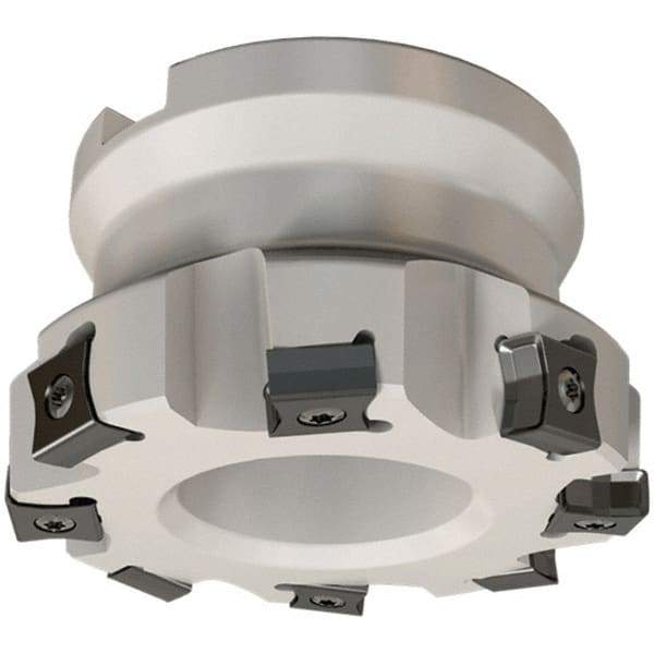 Iscar - 63mm Cut Diam, 22mm Arbor Hole, 3mm Max Depth of Cut, 86° Indexable Chamfer & Angle Face Mill - 8 Inserts, LN.. 1106 Insert, Right Hand Cut, 8 Flutes, Series TangMill - USA Tool & Supply