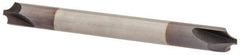 Value Collection - 0.06" Radius, 2 Flute, Solid Carbide, Double End, Corner Rounding End Mill - AlTiN Coating, 0.046" Tip Diam, 2" Overall Length, 3/16" Shank Diam - USA Tool & Supply
