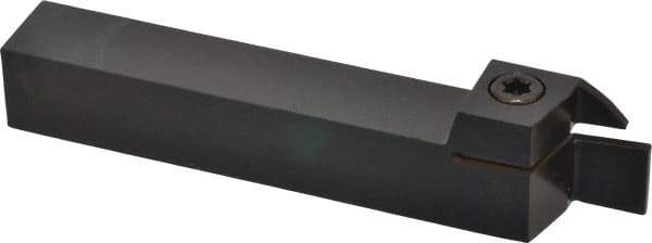 Kennametal - External Thread, 0.55" Max Depth of Cut, 3mm Min Groove Width, 127mm OAL, Right Hand Indexable Grooving Cutoff Toolholder - 19.05mm Shank Height x 19.05mm Shank Width, A4..03.. Insert Style, A4SM Toolholder Style, Series A4 - USA Tool & Supply