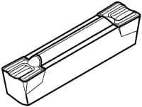 Kennametal - 0805M0G GMP Grade KC5025, 8.05mm Cutting Width Carbide Grooving Insert - 6.4mm Max Depth of Cut, Neutral, 0.8mm Corner Radius, TiAlN Finish - USA Tool & Supply