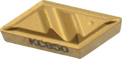 Kennametal - NPGR51, KC850 Grade Carbide Profiling Insert - TiC/TiCN/TiN Finish, 55° Incl Angle, Parallelogram, 0.4567" Side Length, 1/8" Thick, 1/64" Corner Radius - USA Tool & Supply