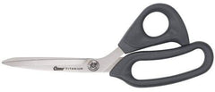 Clauss - 3-1/2" LOC, 9" OAL Titanium Standard Shears - Ambidextrous, Plastic Offset Handle, For General Purpose Use - USA Tool & Supply