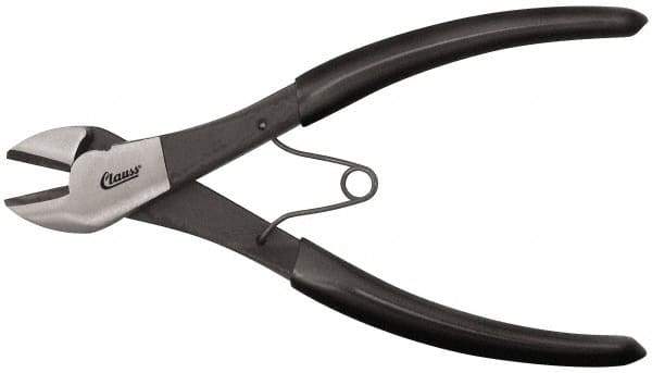 Clauss - 7" OAL, Wire Cutter - 7/8" Jaw Length x 1-1/8" Jaw Width, Standard Head, Vinyl Coated Handle - USA Tool & Supply