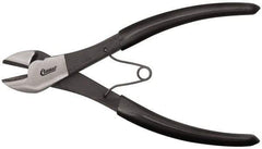 Clauss - 7" OAL, Wire Cutter - 7/8" Jaw Length x 1-1/8" Jaw Width, Standard Head, Vinyl Coated Handle - USA Tool & Supply