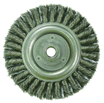 6" Diameter - 5/8-11" Arbor Hole - Stringer Bead Twist Steel Wire Straight Wheel - USA Tool & Supply