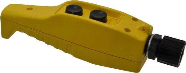 Hubbell Wiring Device-Kellems - 2 Operator, Mushroom Head Pendant Control Station - Up-Down (Legend), Momentary Switch, NO/NC Contact, NEMA 4X - USA Tool & Supply