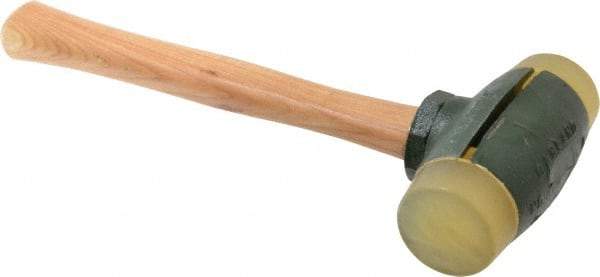 Garland - 4 Lb Head 2" Face Urethane Split Head Hammer - Wood Handle - USA Tool & Supply