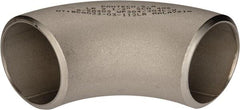 Merit Brass - 2-1/2" Grade 304L Stainless Steel Pipe 90° Long Radius Elbow - Butt Weld x Butt Weld End Connections - USA Tool & Supply