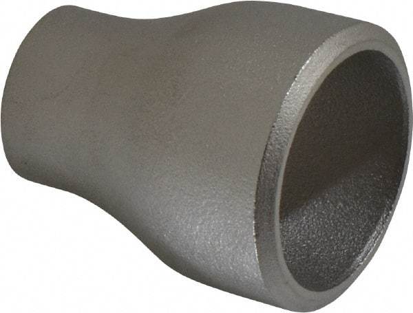 Merit Brass - 1-1/4 x 3/4" Grade 304L Stainless Steel Pipe Concentric Reducer - Butt Weld x Butt Weld End Connections - USA Tool & Supply