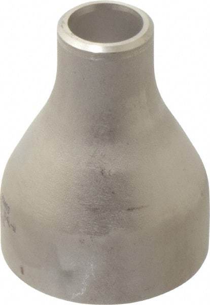 Merit Brass - 2 x 3/4" Grade 304L Stainless Steel Pipe Concentric Reducer - Butt Weld x Butt Weld End Connections - USA Tool & Supply