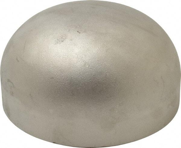 Merit Brass - 4" Grade 304L Stainless Steel Pipe End Cap - Butt Weld End Connections - USA Tool & Supply