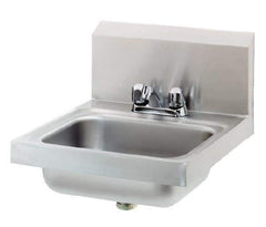 Eagle MHC - 13-1/2" Long x 9-3/4" Wide Inside, 1 Compartment, Stainless Steel Stainless Steel Hand Sink - 20 Gauge, 18-7/8" Long x 16-1/2" Wide x 14-1/4" High Outside, 6-3/4" Deep - USA Tool & Supply