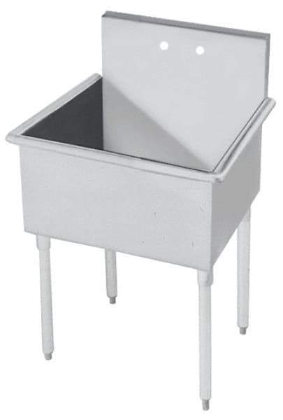 Eagle MHC - 24" Long x 24" Wide Inside, 1 Compartment, Stainless Steel Stainless Steel Scullery Sink - 16 Gauge, 27" Long x 27-1/2" Wide x 42" High Outside, 14" Deep - USA Tool & Supply