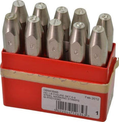 Pryor - 10 Piece, 1/4" Character Steel Stamp Set - Figures, Heavy Duty - USA Tool & Supply