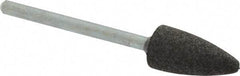 Cratex - 3/8" Max Diam x 3/4" Thick, Shape Code B52, Rubberized Point - Medium Grade, Aluminum Oxide, Mounted - USA Tool & Supply