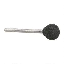 Cratex - 1/2" Max Diam x 1/2" Thick, Shape Code B121, Rubberized Point - Medium Grade, Aluminum Oxide, Mounted - USA Tool & Supply