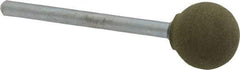 Cratex - 1/2" Max Diam x 1/2" Thick, Shape Code B121, Rubberized Point - Fine Grade, Aluminum Oxide, Mounted - USA Tool & Supply