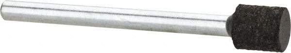 Cratex - 1/4" Max Diam x 1/4" Thick, Shape Code W160, Rubberized Point - Medium Grade, Aluminum Oxide, Mounted - USA Tool & Supply