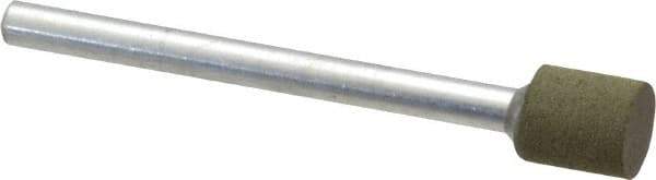 Cratex - 1/4" Max Diam x 1/4" Thick, Shape Code W160, Rubberized Point - Fine Grade, Aluminum Oxide, Mounted - USA Tool & Supply