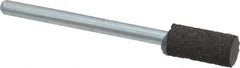 Cratex - 1/4" Max Diam x 1/2" Thick, Shape Code W163, Rubberized Point - Medium Grade, Aluminum Oxide, Mounted - USA Tool & Supply