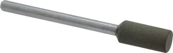 Cratex - 1/4" Max Diam x 1/2" Thick, Shape Code W163, Rubberized Point - Fine Grade, Aluminum Oxide, Mounted - USA Tool & Supply