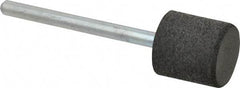 Cratex - 1/2" Max Diam x 1/2" Thick, Shape Code W185, Rubberized Point - Medium Grade, Aluminum Oxide, Mounted - USA Tool & Supply
