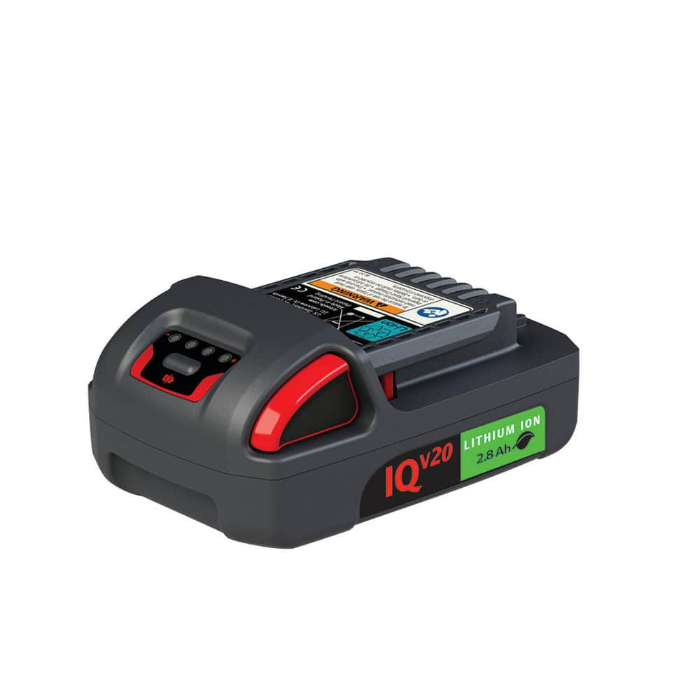 Power Tool Battery: 20V, Lithium-ion 2.8 Ah, 60 to 90 min Charge Time, Series IQV 20 Series