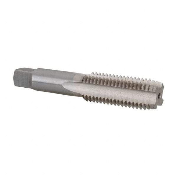 Interstate - 7/8-9 UNC 4 Flute Bright Finish High Speed Steel Straight Flute Standard Hand Tap - Plug, Right Hand Thread, 4-11/16" OAL, H11 Limit, 0.005" Oversize - USA Tool & Supply