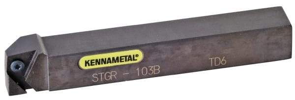 Kennametal - STGP, Left Hand Cut, 0° Lead Angle, 3/8" Shank Height x 3/8" Shank Width, Positive Rake Indexable Turning Toolholder - 2-1/2" OAL, TP..21.5. Insert Compatibility, Series Screw-On - USA Tool & Supply