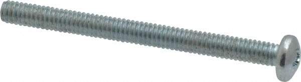 Value Collection - #8-32 UNC, 2" Length Under Head Phillips Drive Machine Screw - Pan Head, Grade 2 Steel, Zinc-Plated Finish, Without Washer - USA Tool & Supply